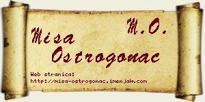 Miša Ostrogonac vizit kartica